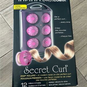 Conair Secret Curl Snap Rollers - Pink